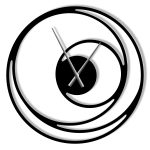 Metal Wall Clock Spiral 80 cm