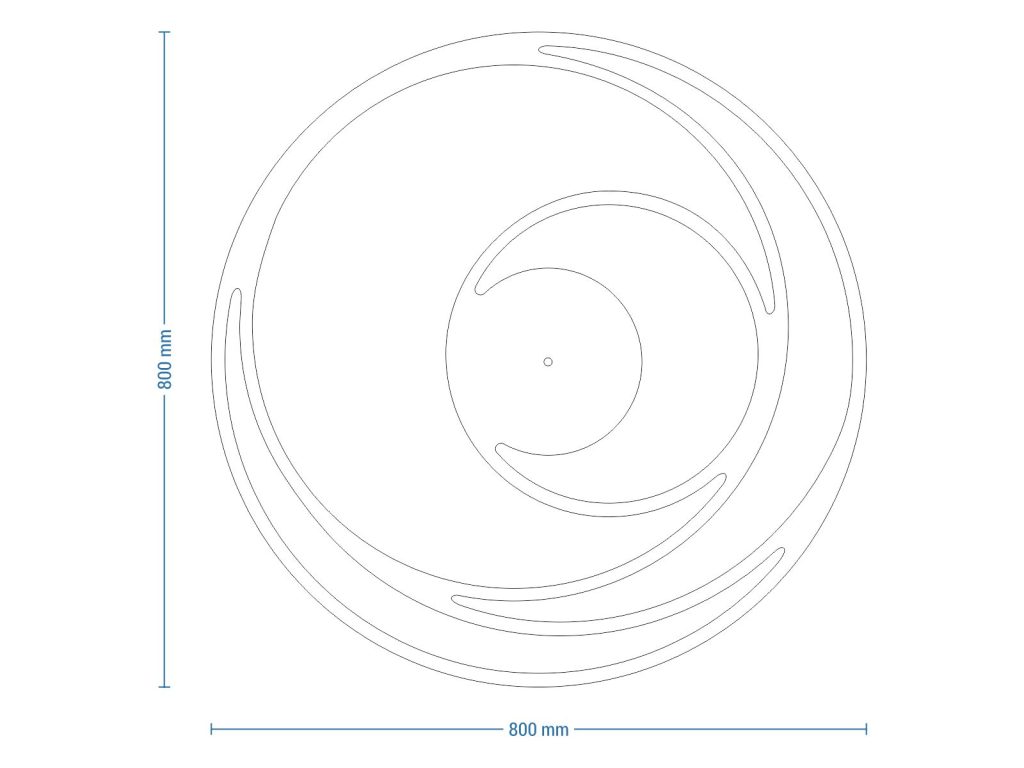 Metal Wall Clock Spiral 80 cm - Image 5