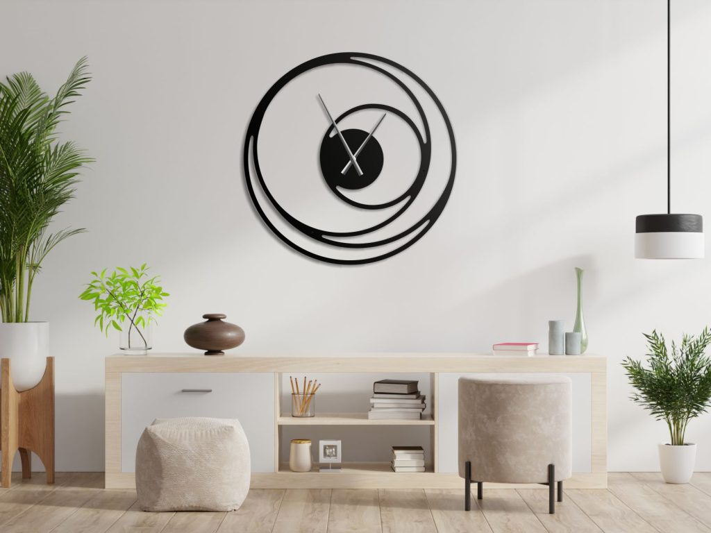 Metal Wall Clock Spiral 90 cm - Image 3