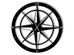 Large Wall Clock Wind Rose 100 cm