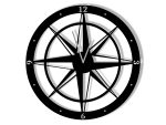 Metal Clock Wind Rose 50 cm