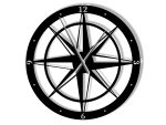 Metal Clock Wind Rose 70 cm