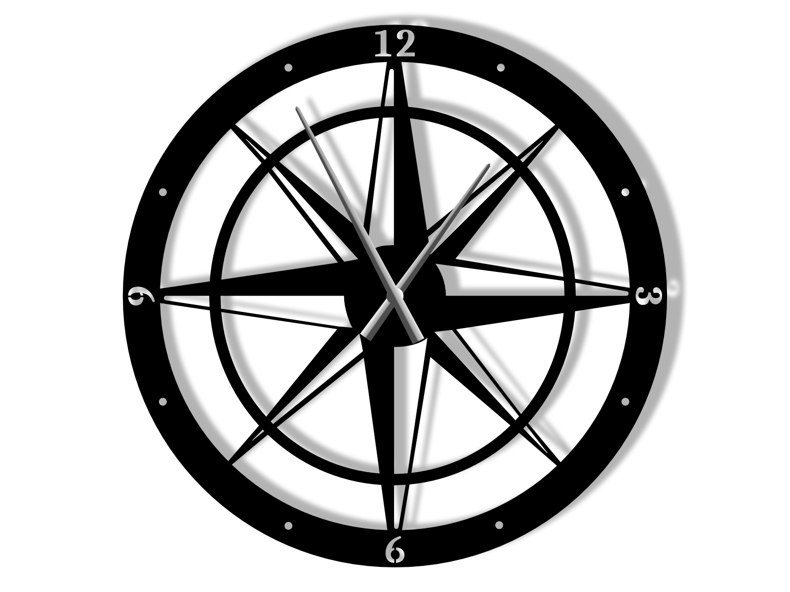 zem015-80-cza Large Wall Clock Wind Rose 80 cm - Image 1