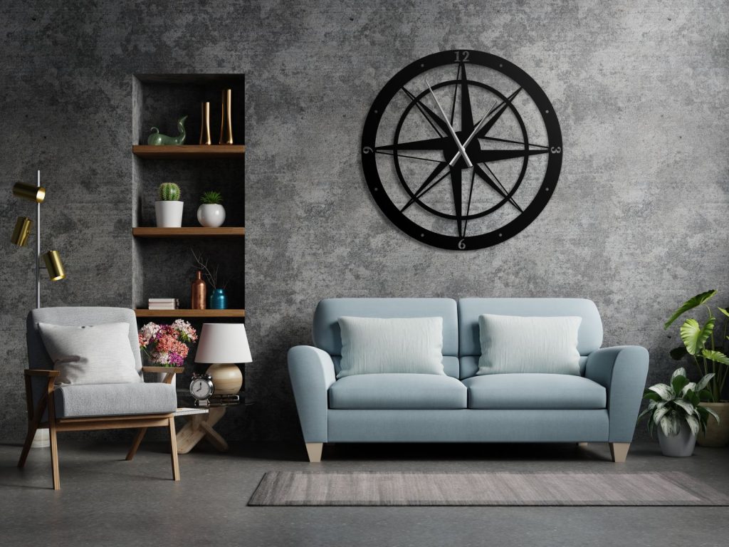 Large Wall Clock Wind Rose 80 cm - Image 5