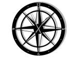 Large Wall Clock Wind Rose 90 cm