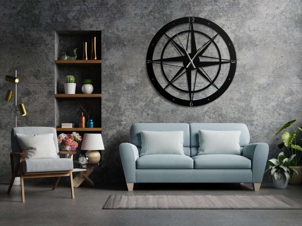 Large Wall Clock Wind Rose 90 cm - Image 5
