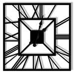 Metal Wall Clock Art deco 40 cm