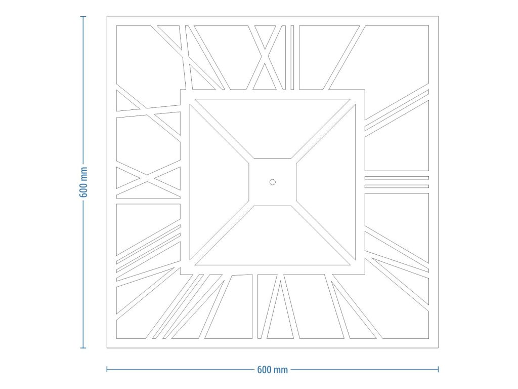 Metal Wall Clock Art deco 60 cm - Image 8