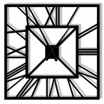 Metal Wall Clock Art deco 70 cm