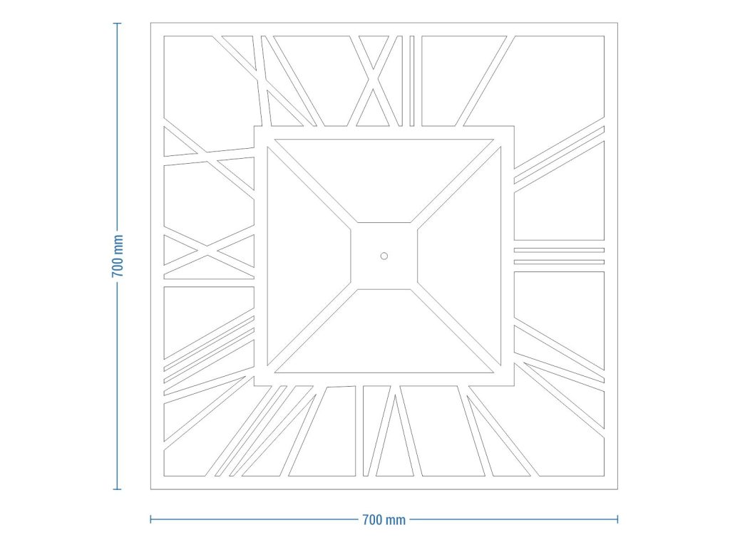 Metal Wall Clock Art deco 70 cm - Image 8