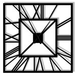 Large Wall Clock Art deco 80 cm