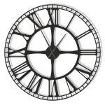 Large Metal Station Wall Clock 100 cm