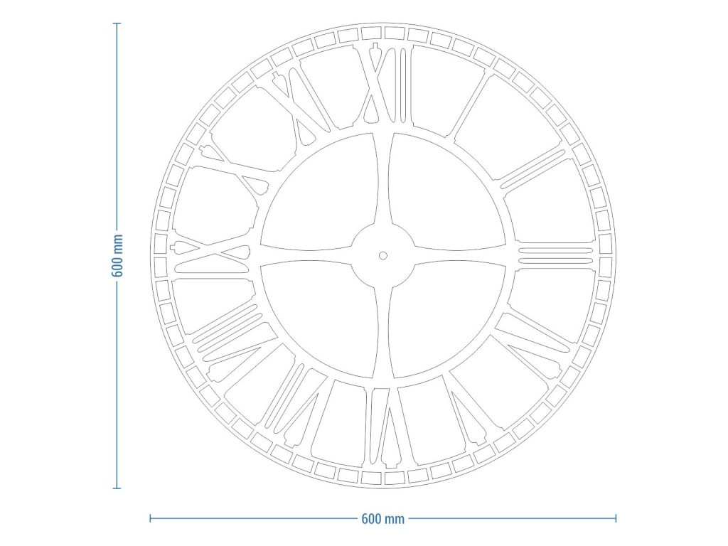 Metal Station Wall Clock 60 cm - Image 7