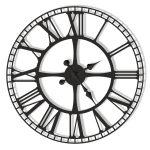 Large Metal Station Wall Clock 80 cm