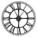 Large Metal Station Wall Clock 80 cm
