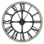 Large Metal Station Wall Clock 90 cm