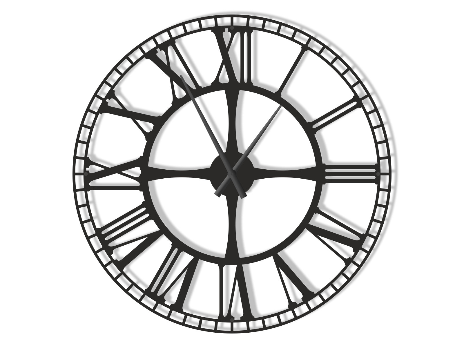 cien Large Metal Station Wall Clock 90 cm - Image 1