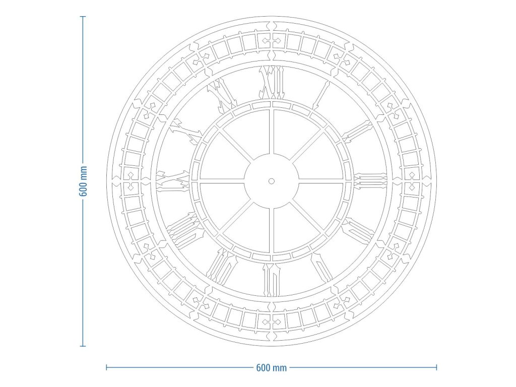 Metal Wall Clock Big Ben 60 cm - Image 7