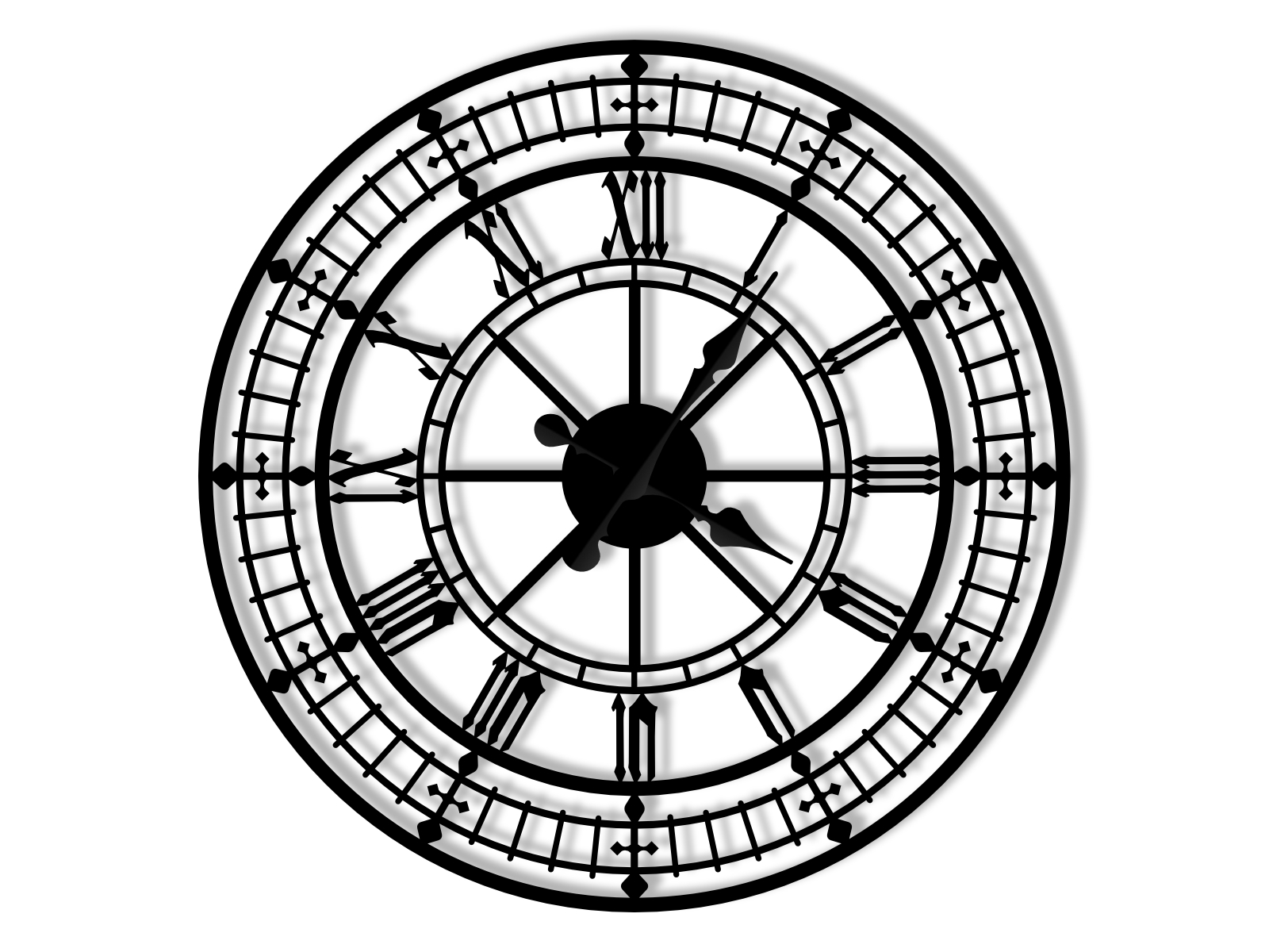 zem024-70-cza Metal Wall Clock Big Ben 70 cm - Image 1