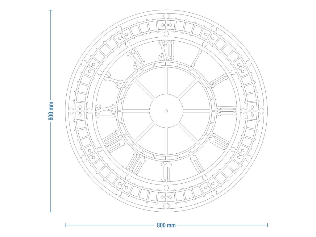 Metal Wall Clock Big Ben 80 cm - Image 7