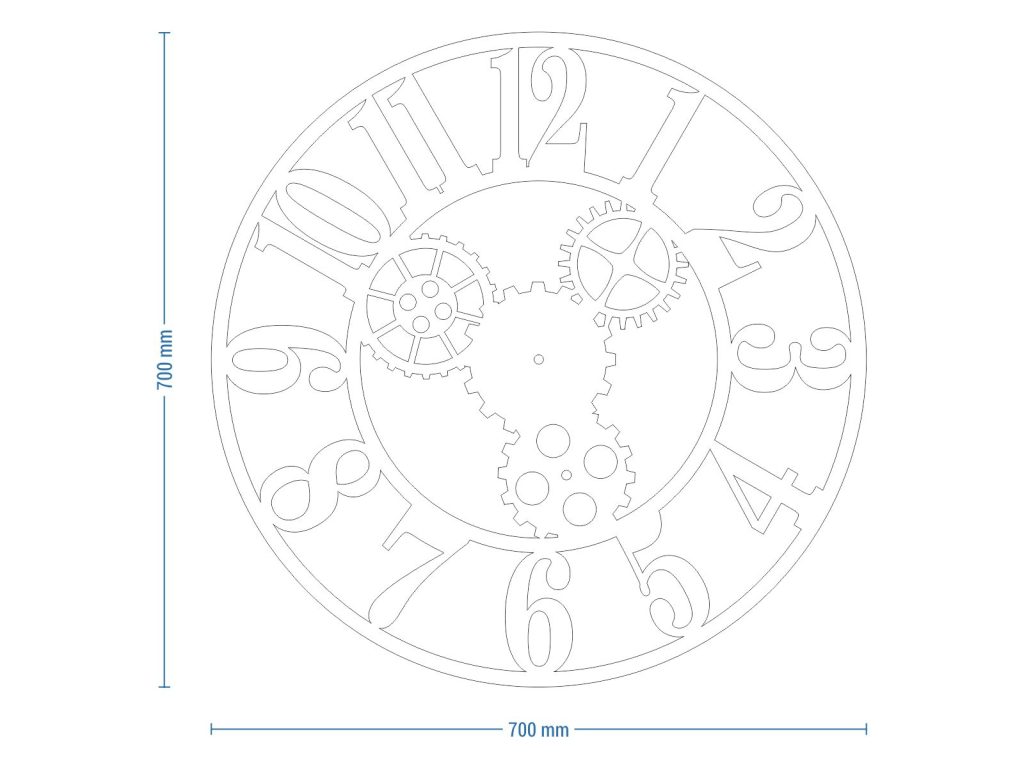 Metal Wall Clock Gears II 70 cm - Image 6