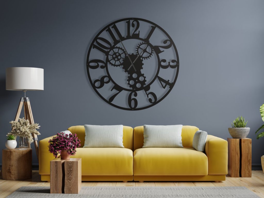 Large Metal Wall Clock Gears II 90 cm - Image 2