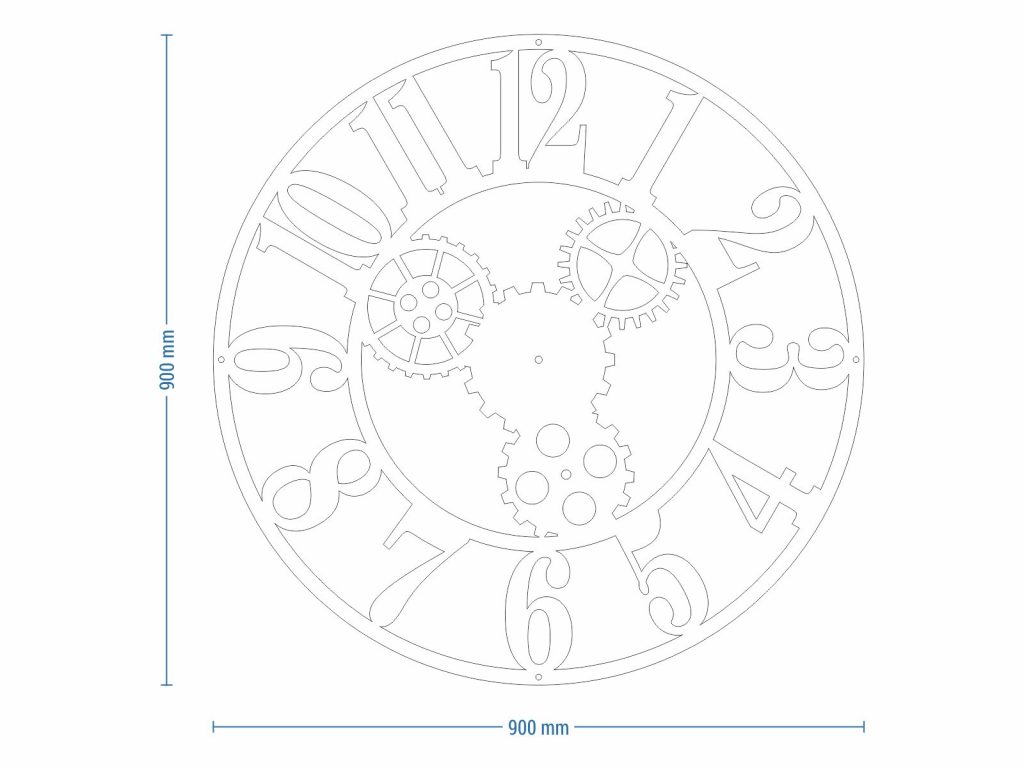 Large Metal Wall Clock Gears II 90 cm - Image 7