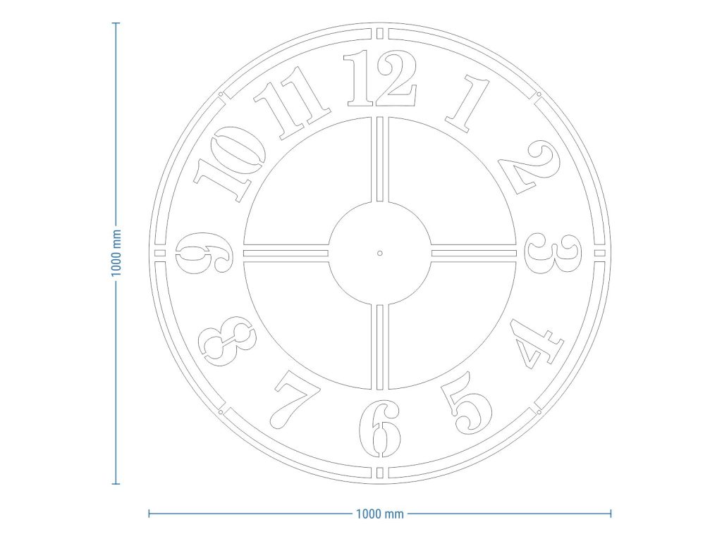 Large Metal Wall Clock Classic II 100 cm - Image 4