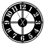 Large Metal Wall Clock Classic II 90
