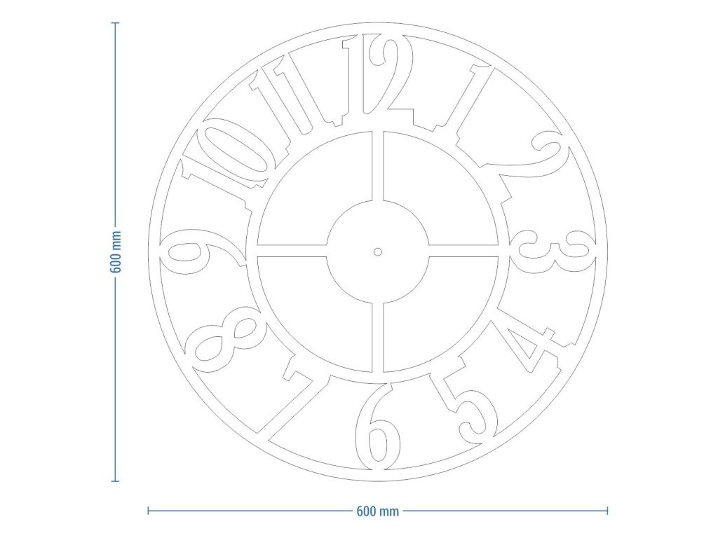 Metal Wall Clock Roma II 60 cm - Image 7