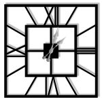 Metal Wall Clock Plaza 50 cm