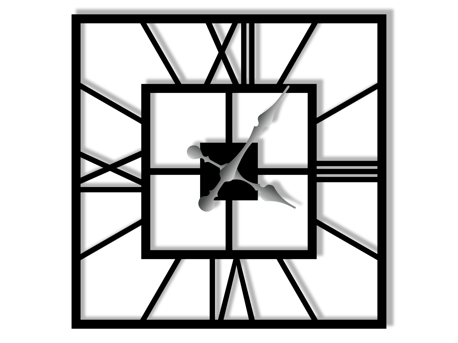 zem044-60-cza Metal Wall Clock Plaza 60 cm - Image 1