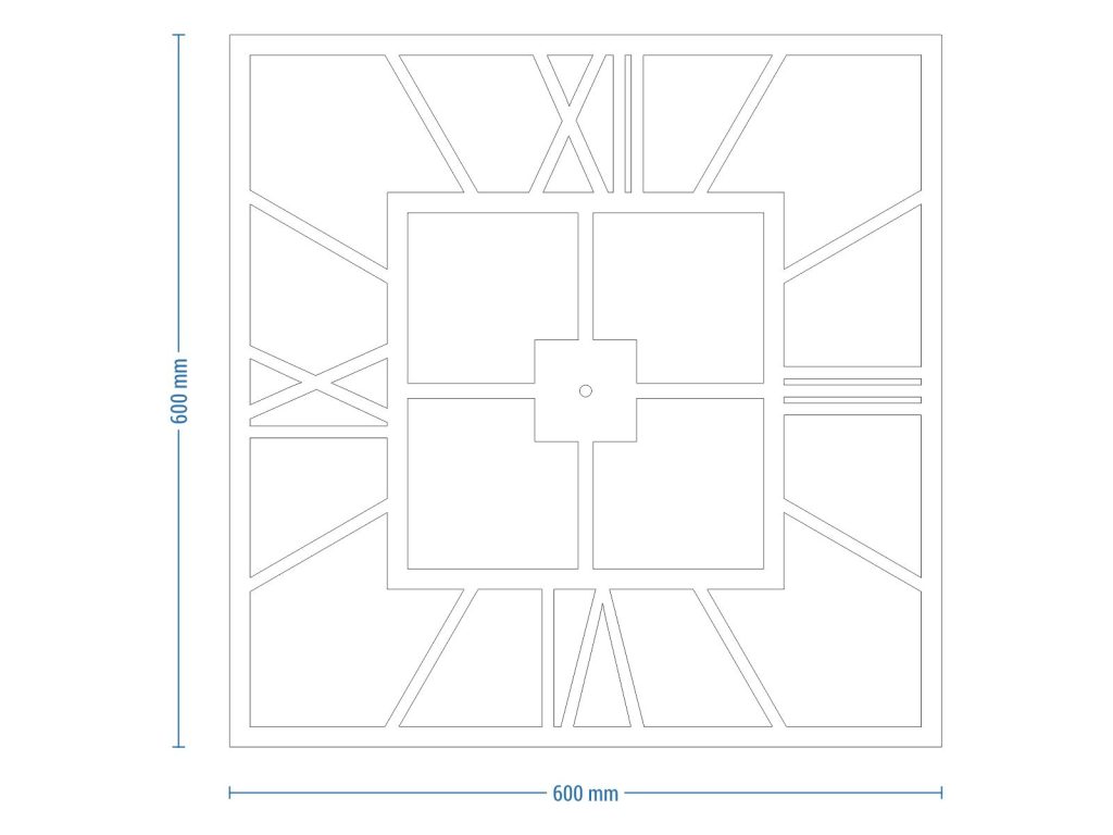 Metal Wall Clock Plaza 60 cm - Image 4