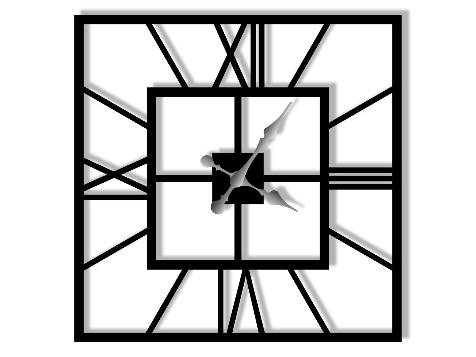 zem044-70-cza Metal Wall Clock Plaza 70 cm - Image 1