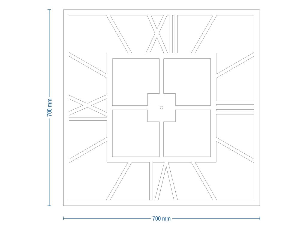 Metal Wall Clock Plaza 70 cm - Image 4