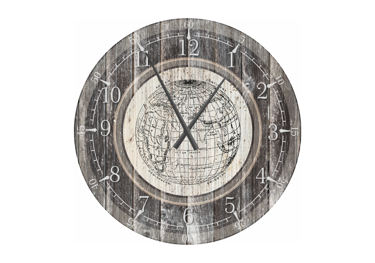 zh89_80_1 Large Wall Clock Globe 80 cm - Image 1