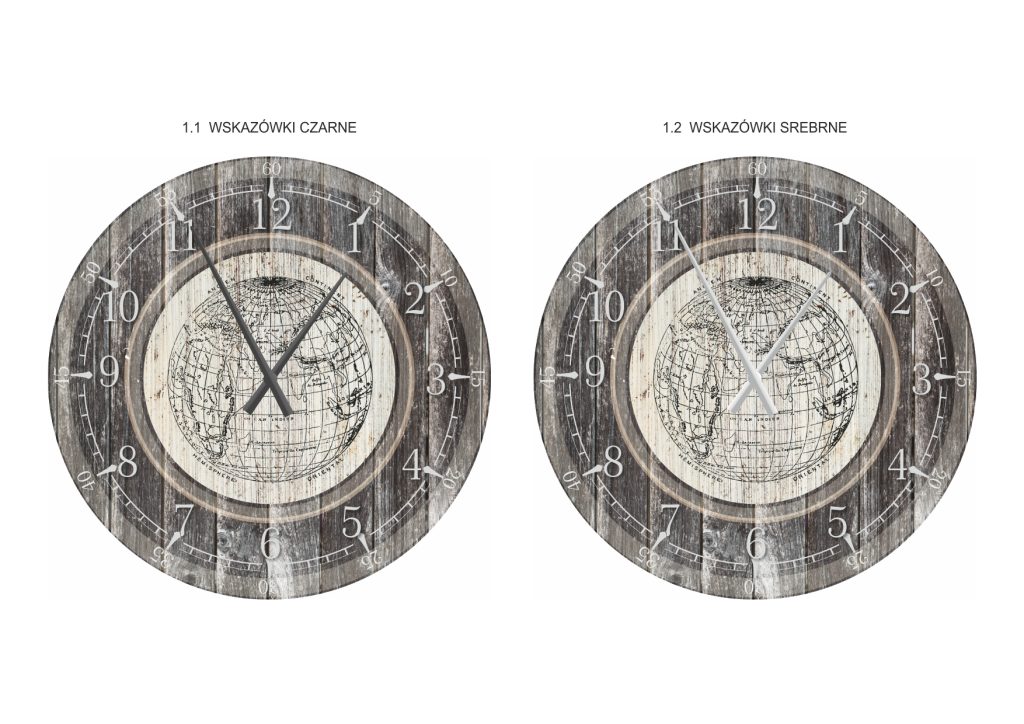 Large Wall Clock Globe 80 cm - Image 2